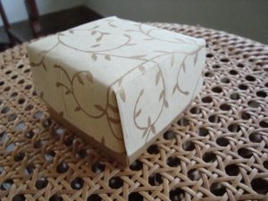 Cream and Gold Origami Box